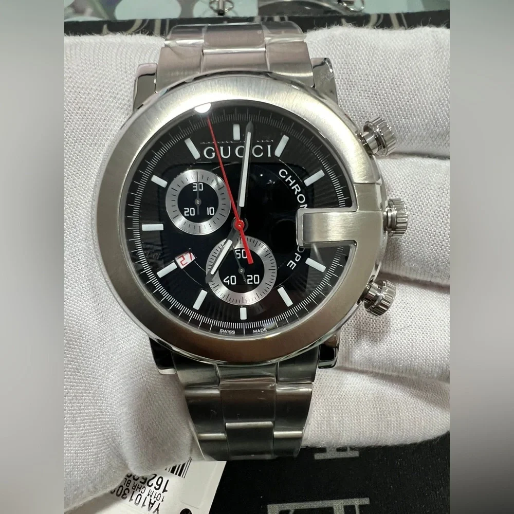 NIB Black G Chrono Gucci Watch - Picture 5 of 7